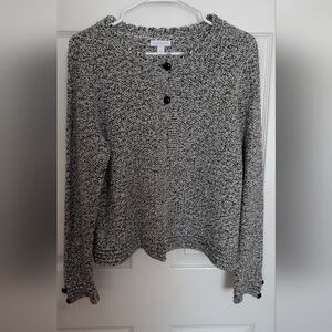 Charter Club Black and White Knit Hoodie